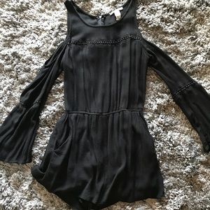 Black Romper Bell Sleeves